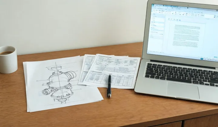 Procurement desk comparing pelletizing-line quote packets with filtration and degassing notes